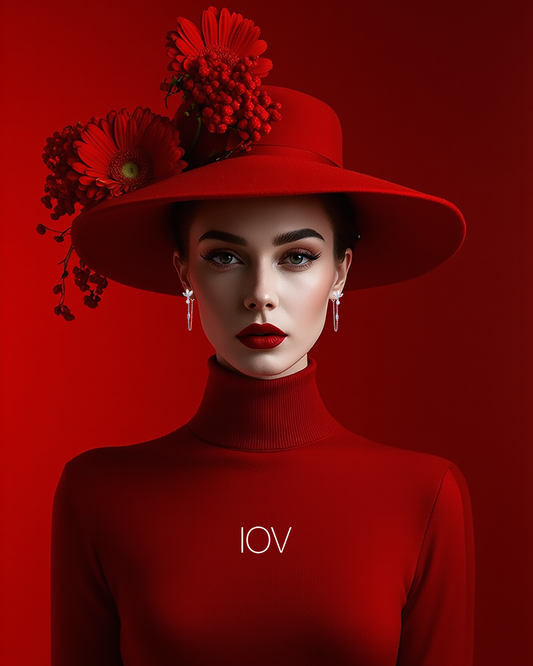 CZ marquise in lotus shape back to front chain earring.