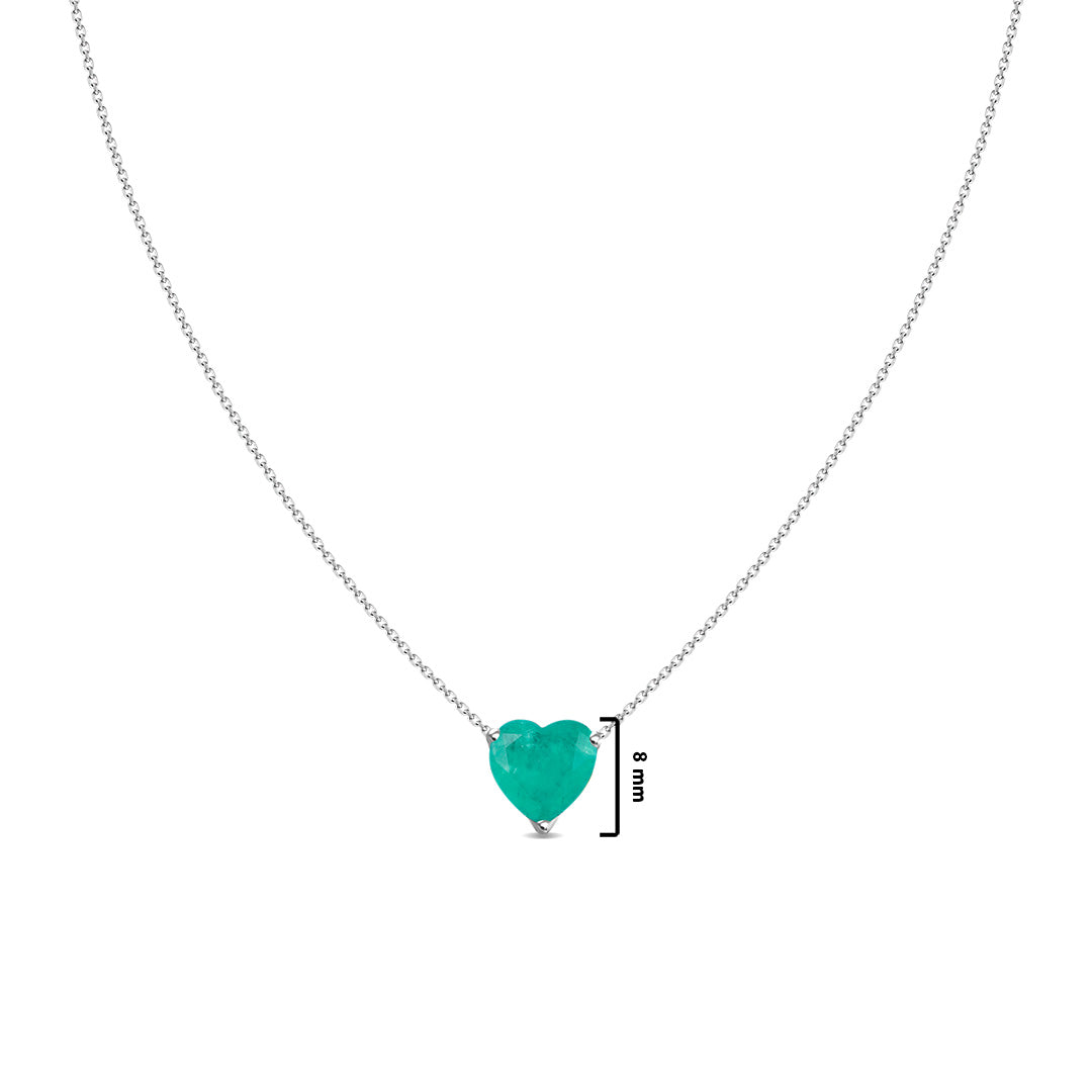 emerald heart shape necklace.