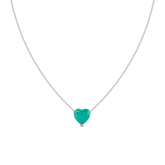 emerald heart shape necklace.