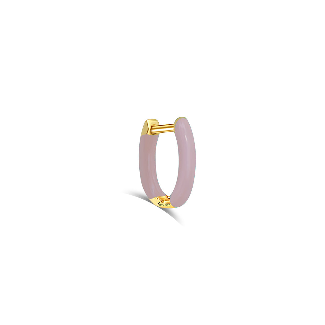 enamel rectangular shape golden hoops.
