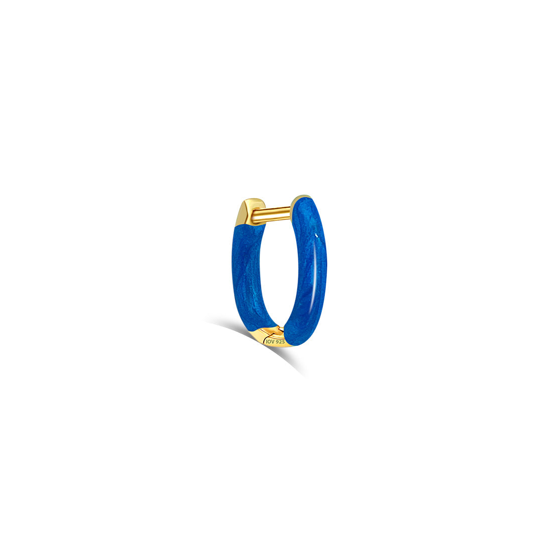 enamel rectangular shape golden hoops.