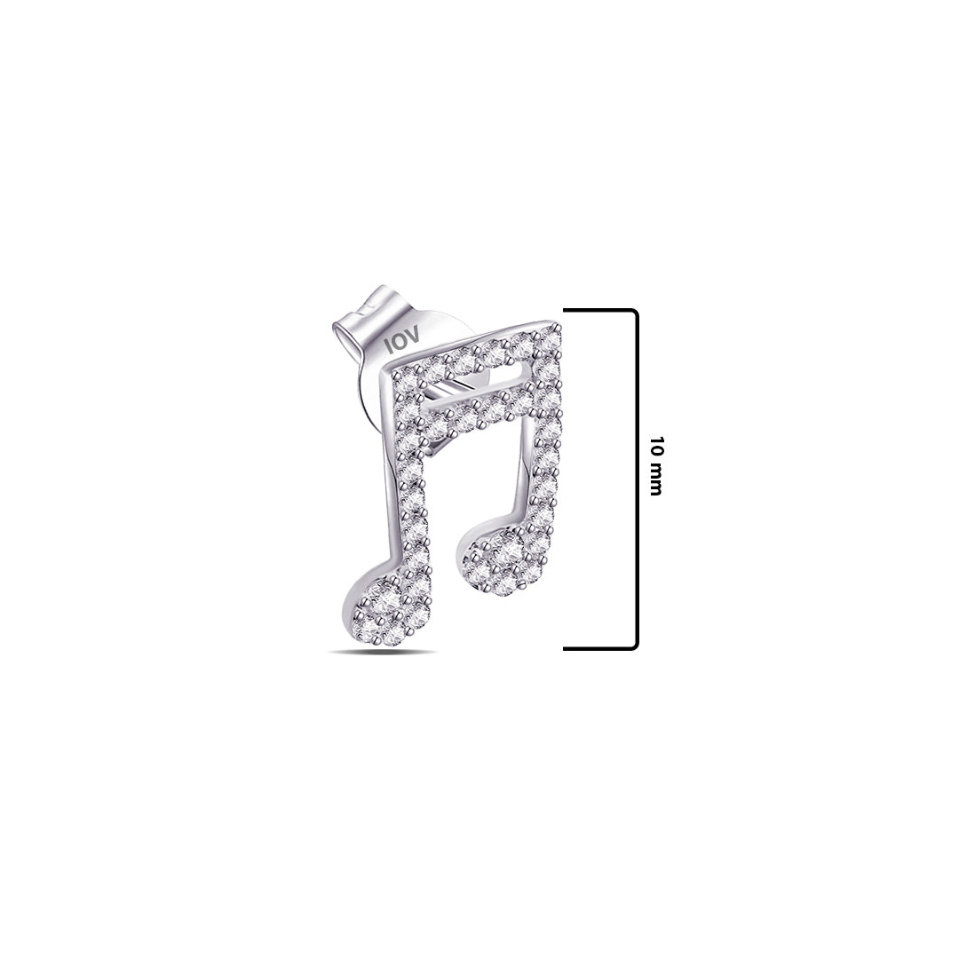 music keys signs stud earrings.