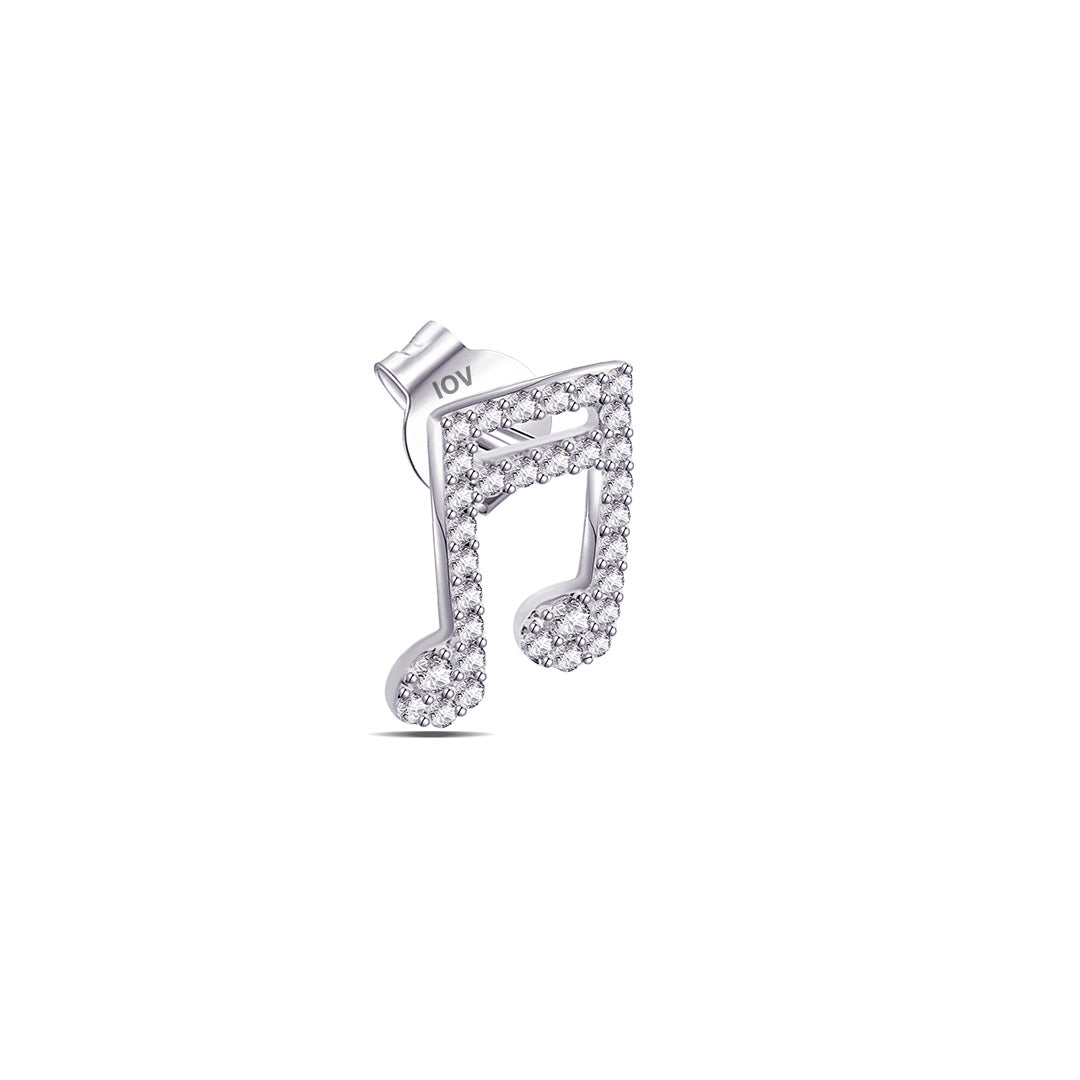 music keys signs stud earrings.