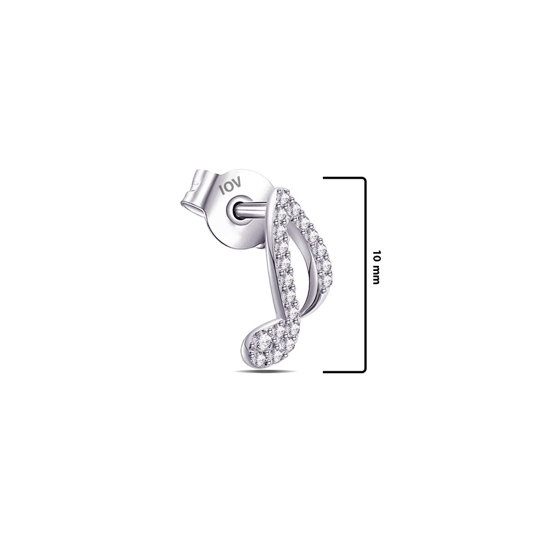 music keys signs stud earrings.