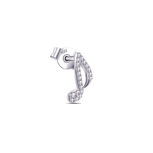 music keys signs stud earrings.