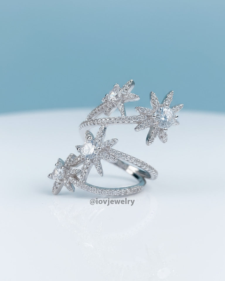 multi stars CZ long ring.