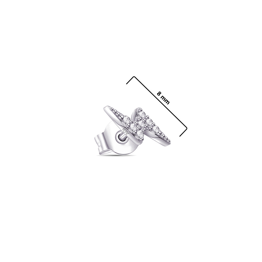 bolt sign 8 mm stud earring.