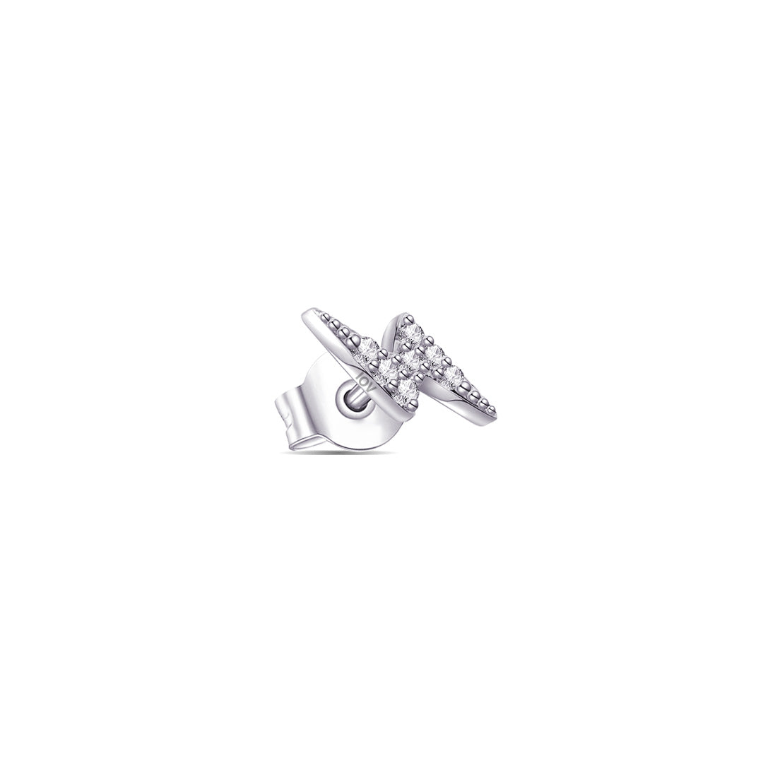 bolt sign 8 mm stud earring.