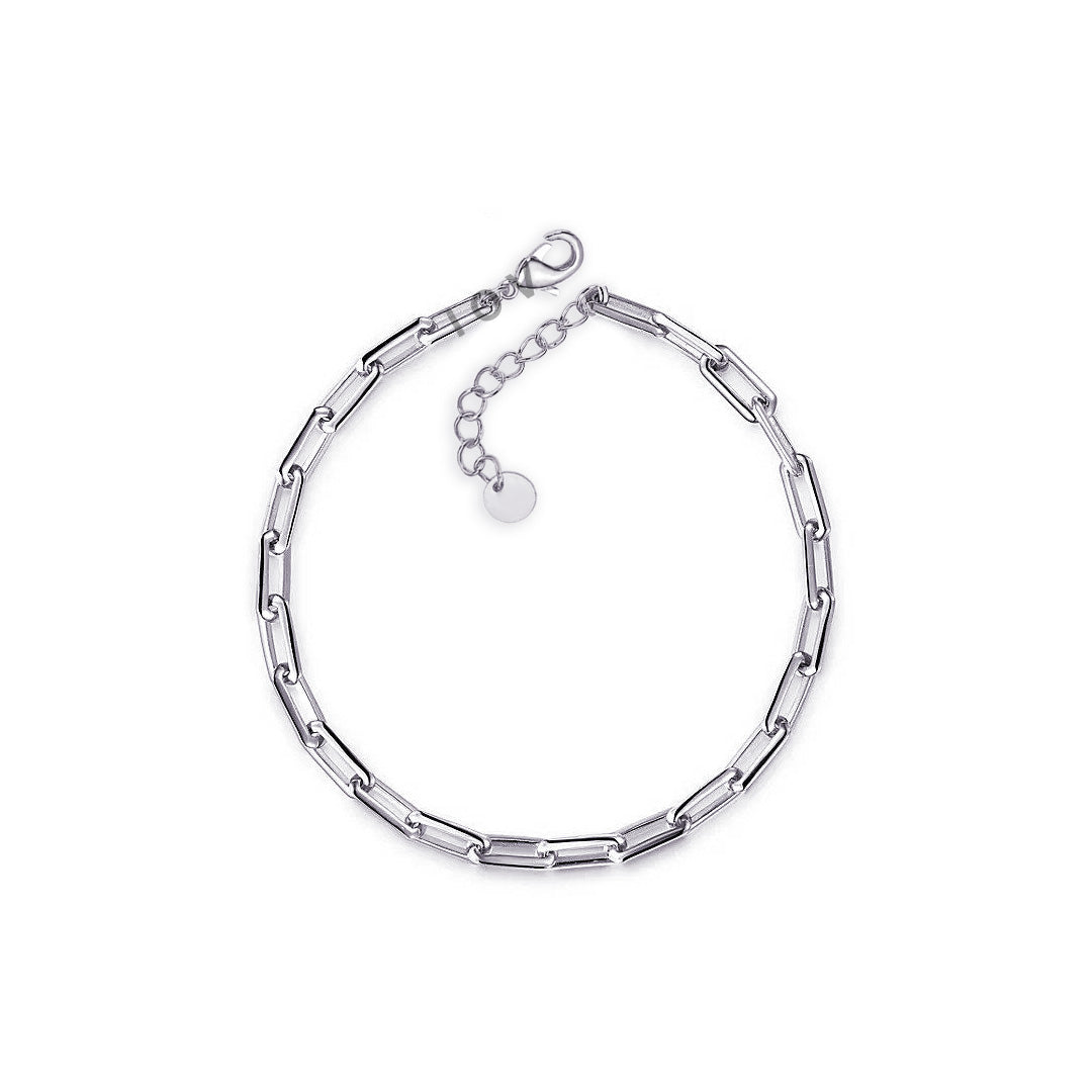 rectangular wide link bracelet.