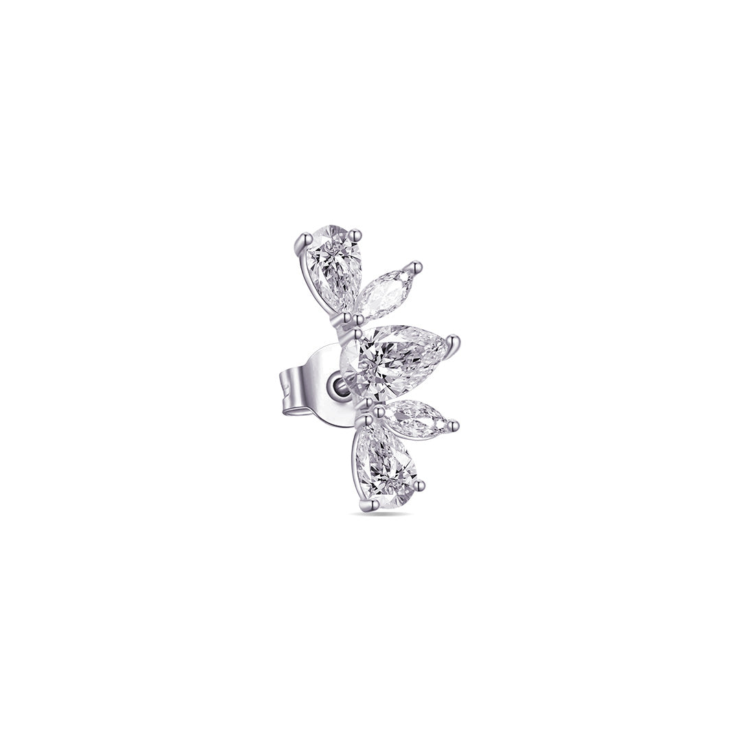 Marquise and pear shapes stud earring.