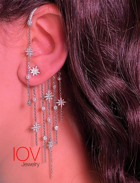 dangling stars earring.