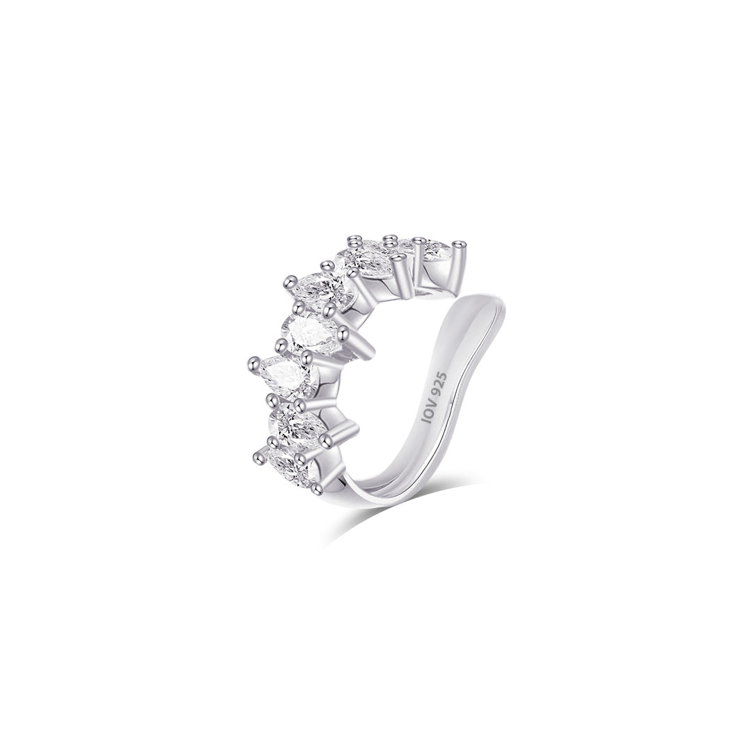 pear shape stones earcuff.