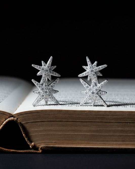 two stars stud earrings.