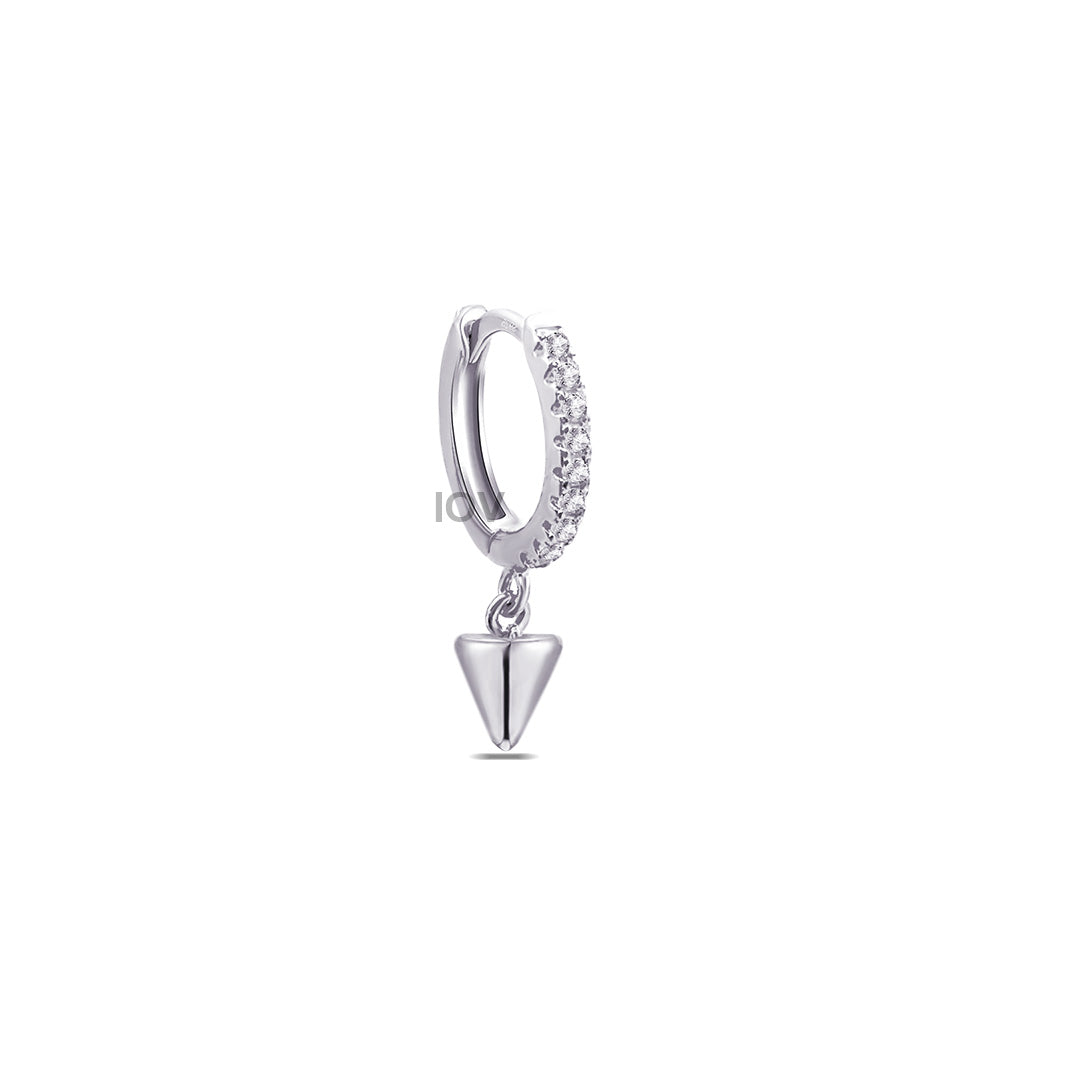 cone shape dangling hoop earring.