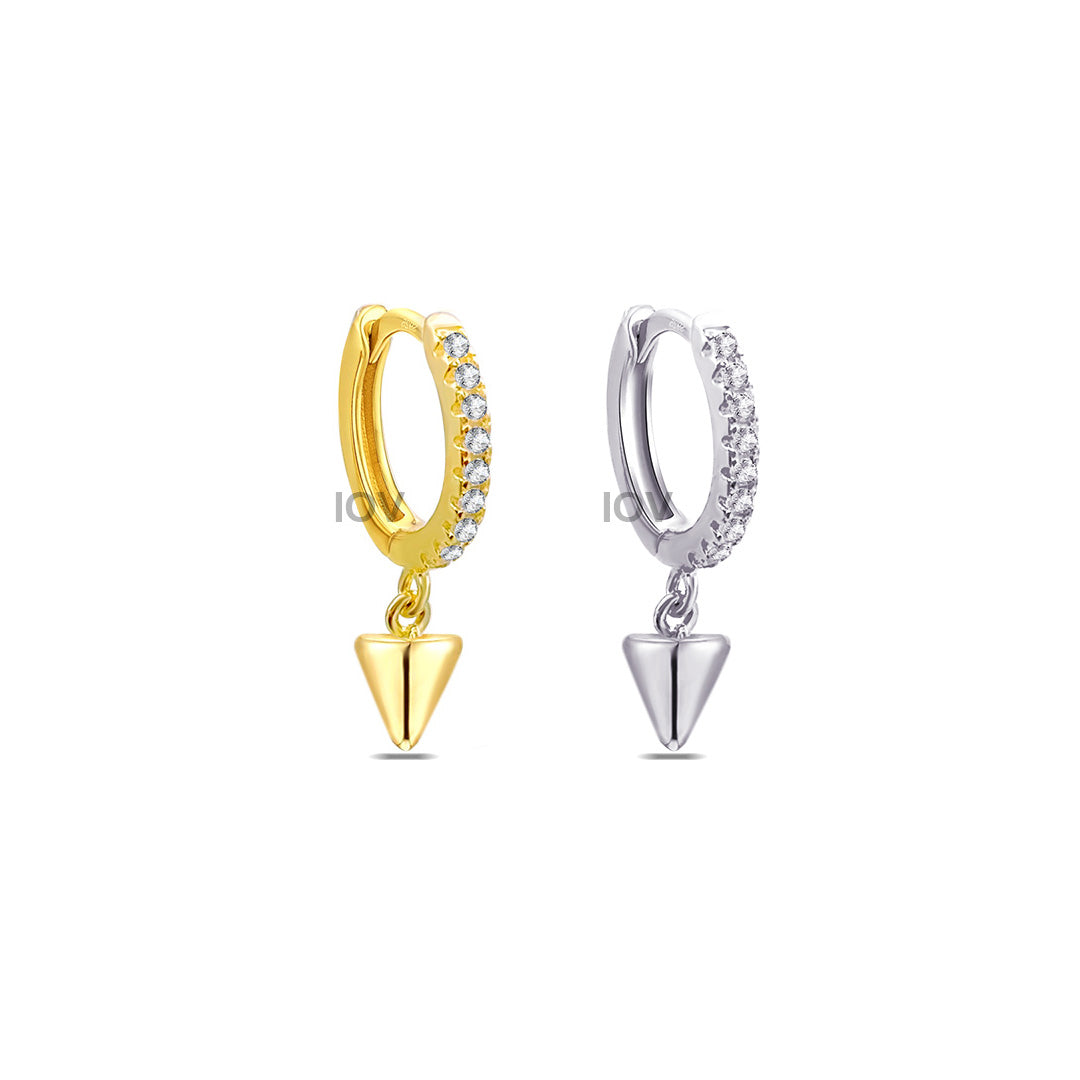 cone shape dangling hoop earring.
