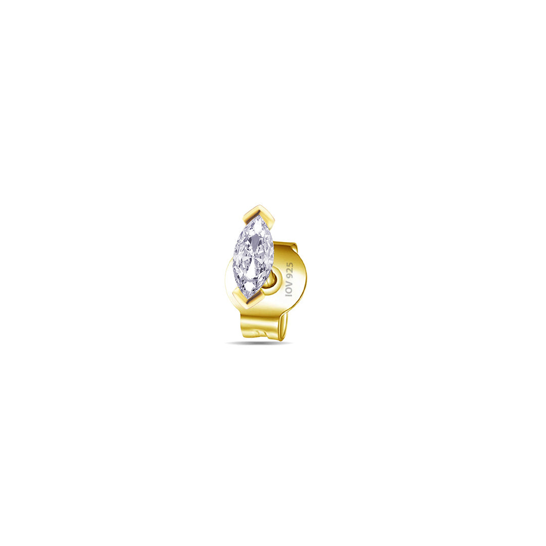5mm marquise stud earring.