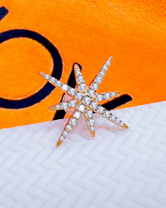 star shape rosegold stud earring.