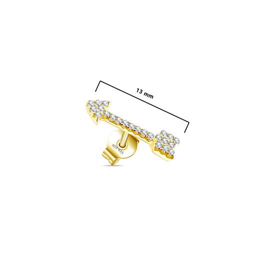 CZ arrow stud earring.