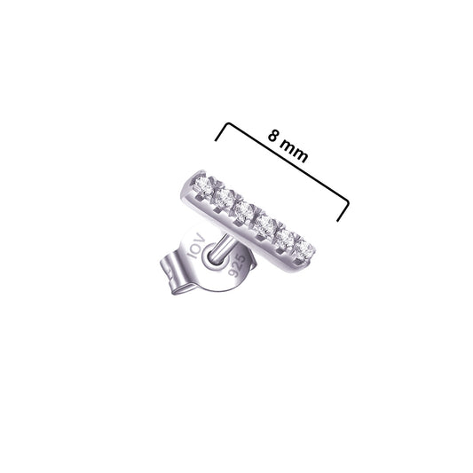 bar shape stud earring.