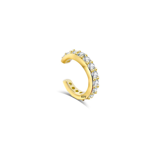 all round single line stones earcuff.