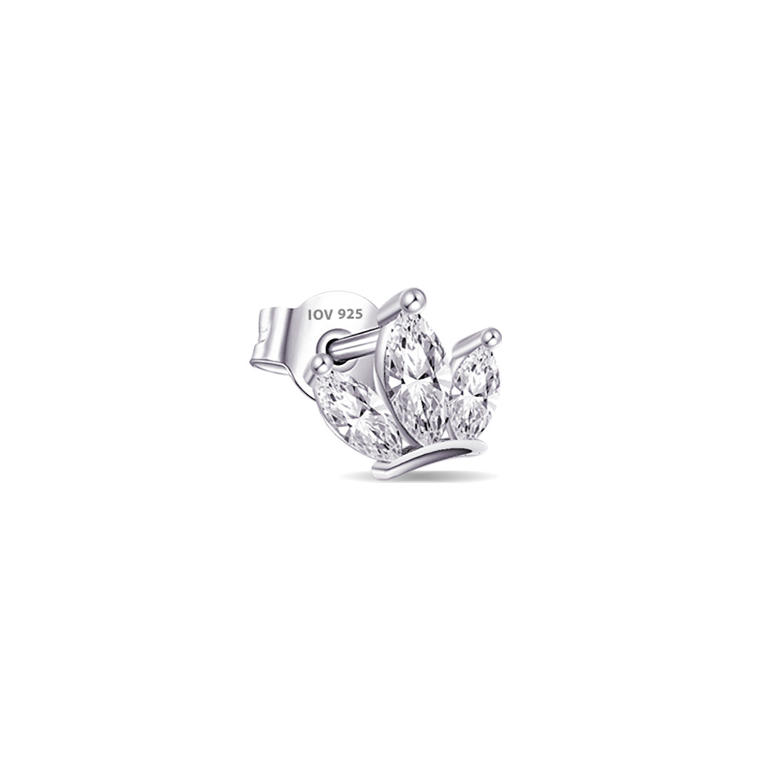 three marquise stones stud earring.
