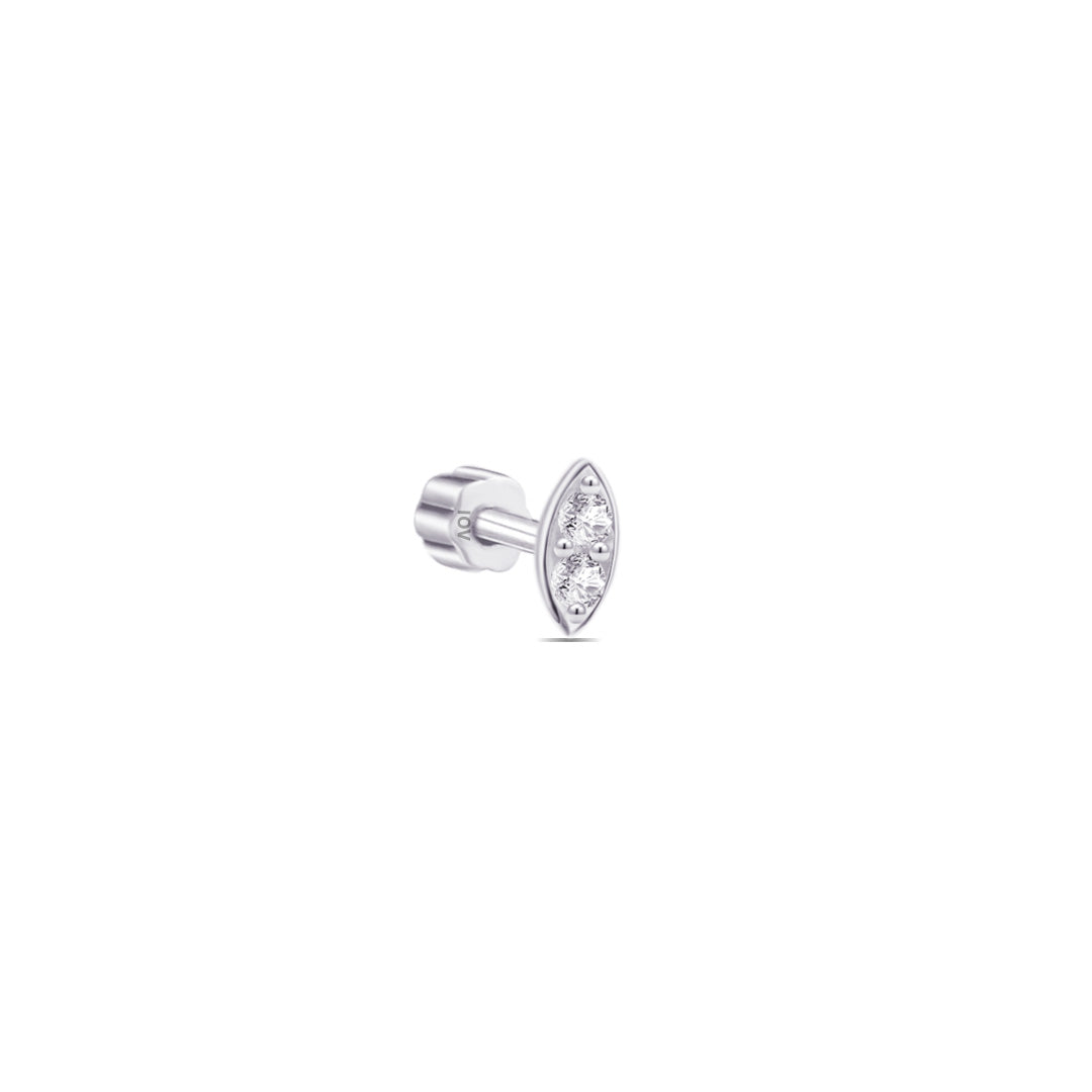 marquise shape flatback piercing.