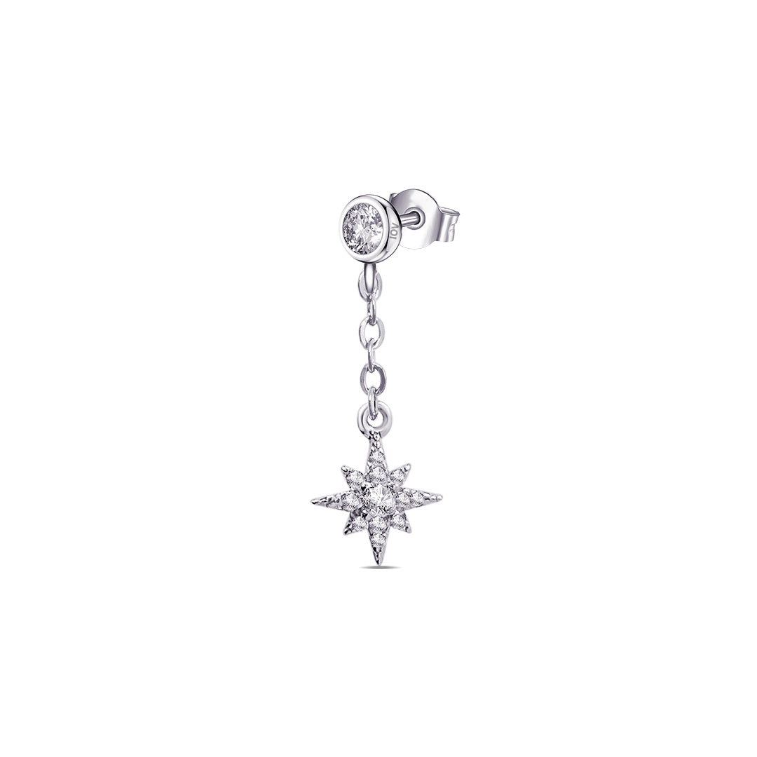 chain dangling star earrings.