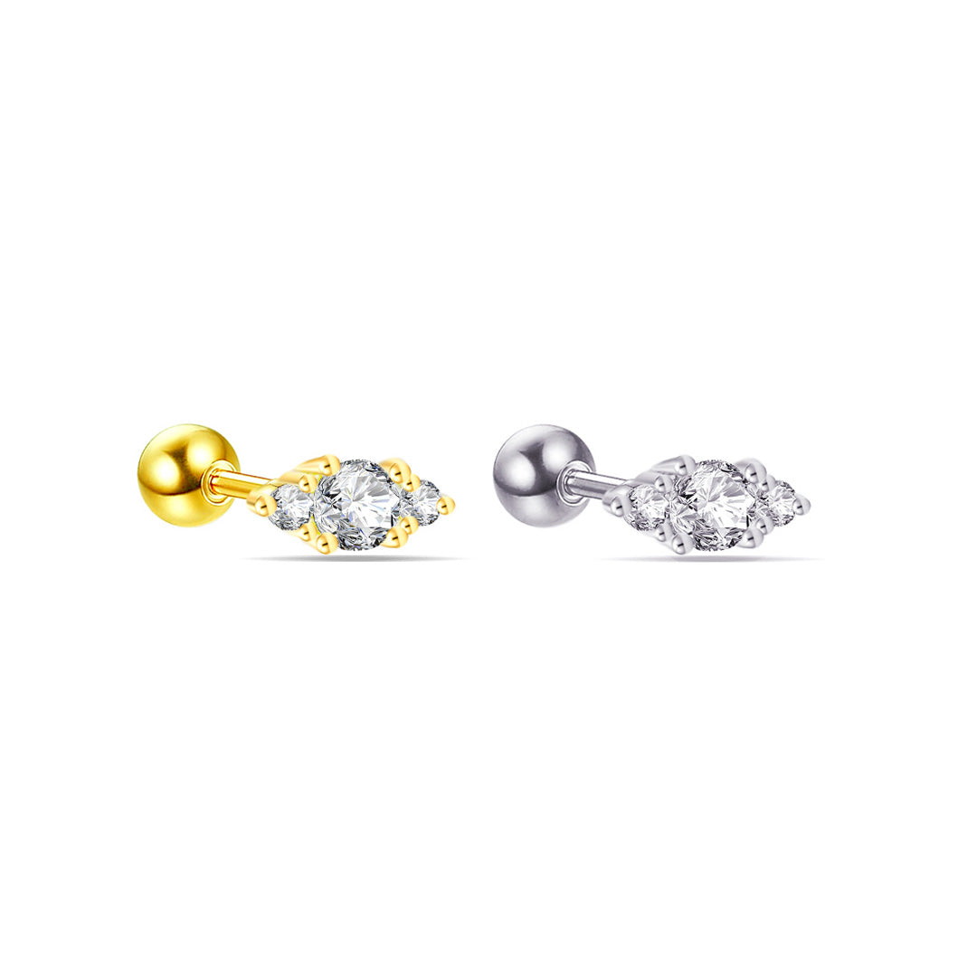 three stones ballback piercing.