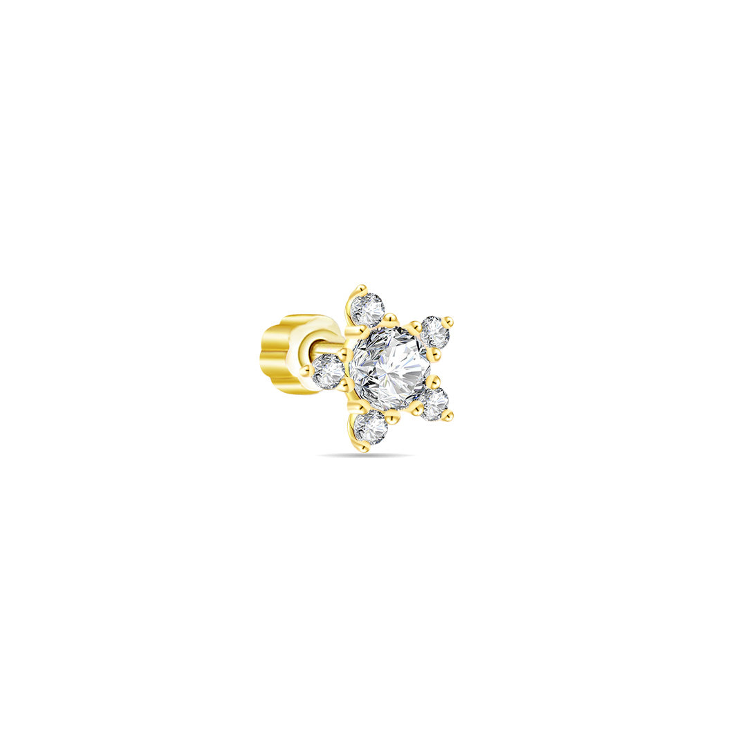 star shape flatback piercing.