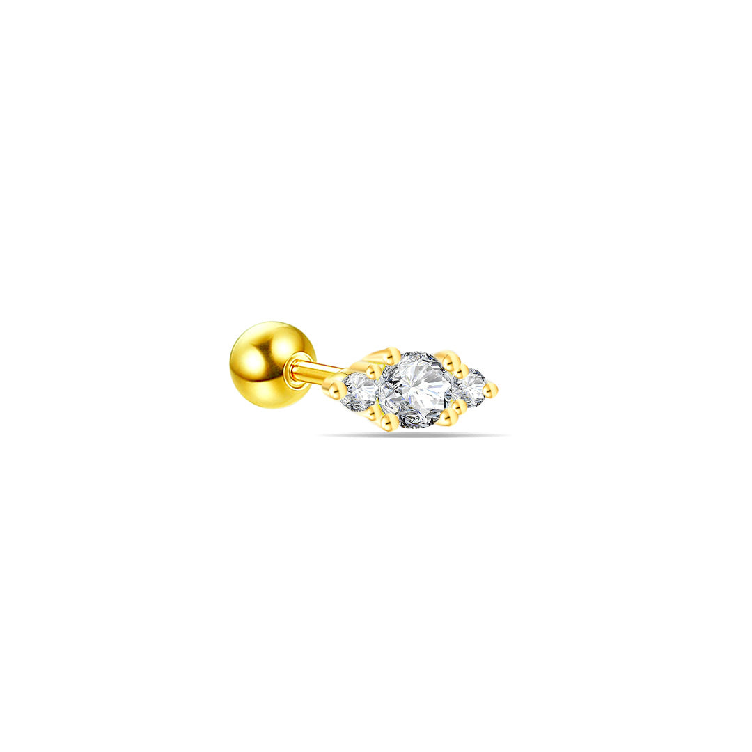 three stones ballback piercing.