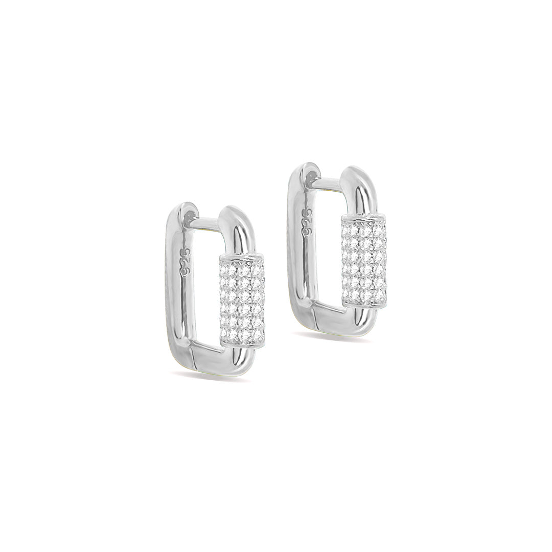 rectangular shape clip-on earrings.