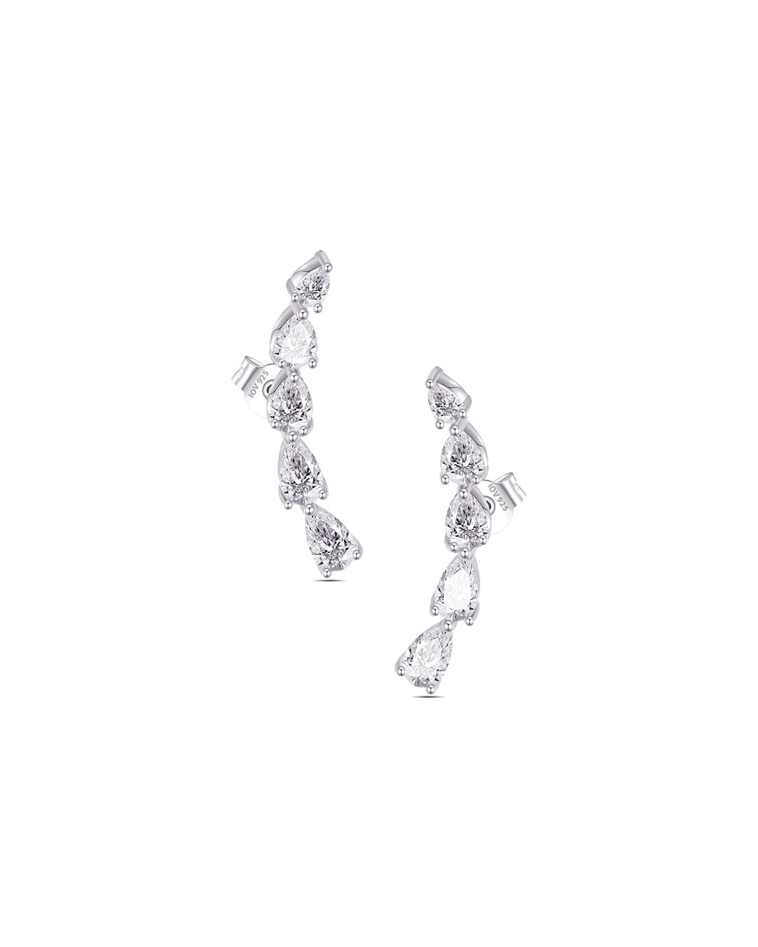 climber pear shape stones earrings.