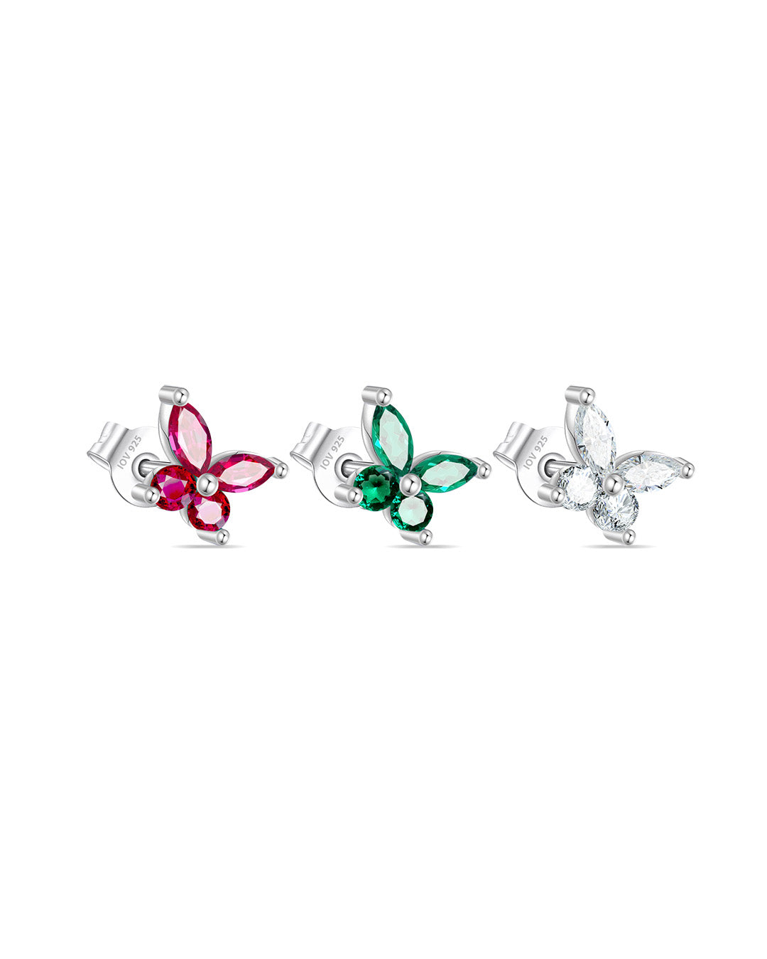 butterfly stud earrings.