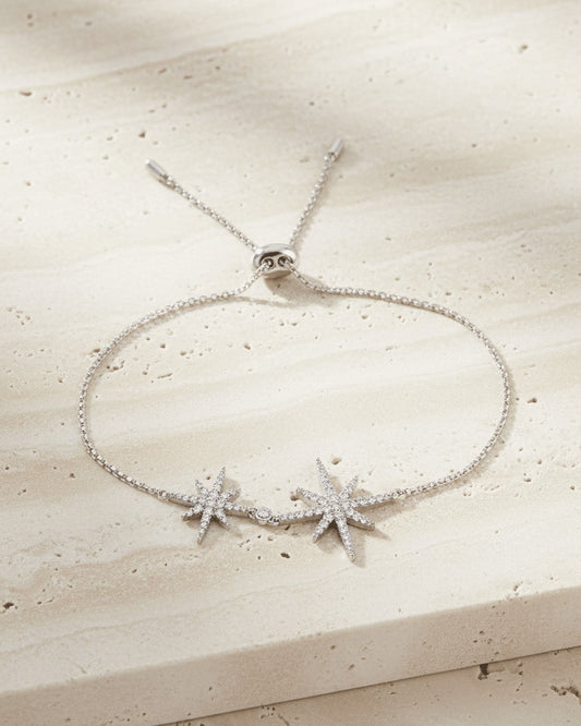 adjustable two stars bracelet.