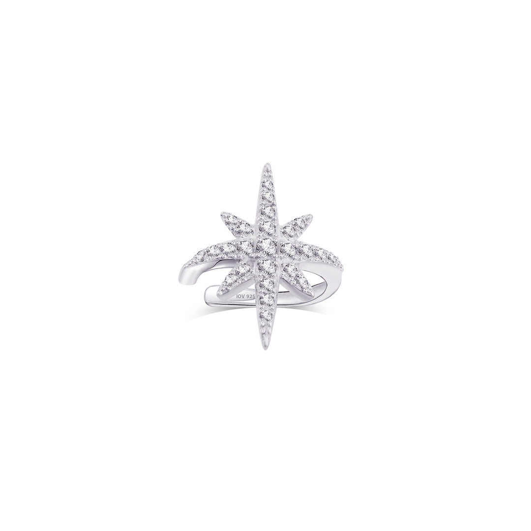 CZ star shape earcuff.