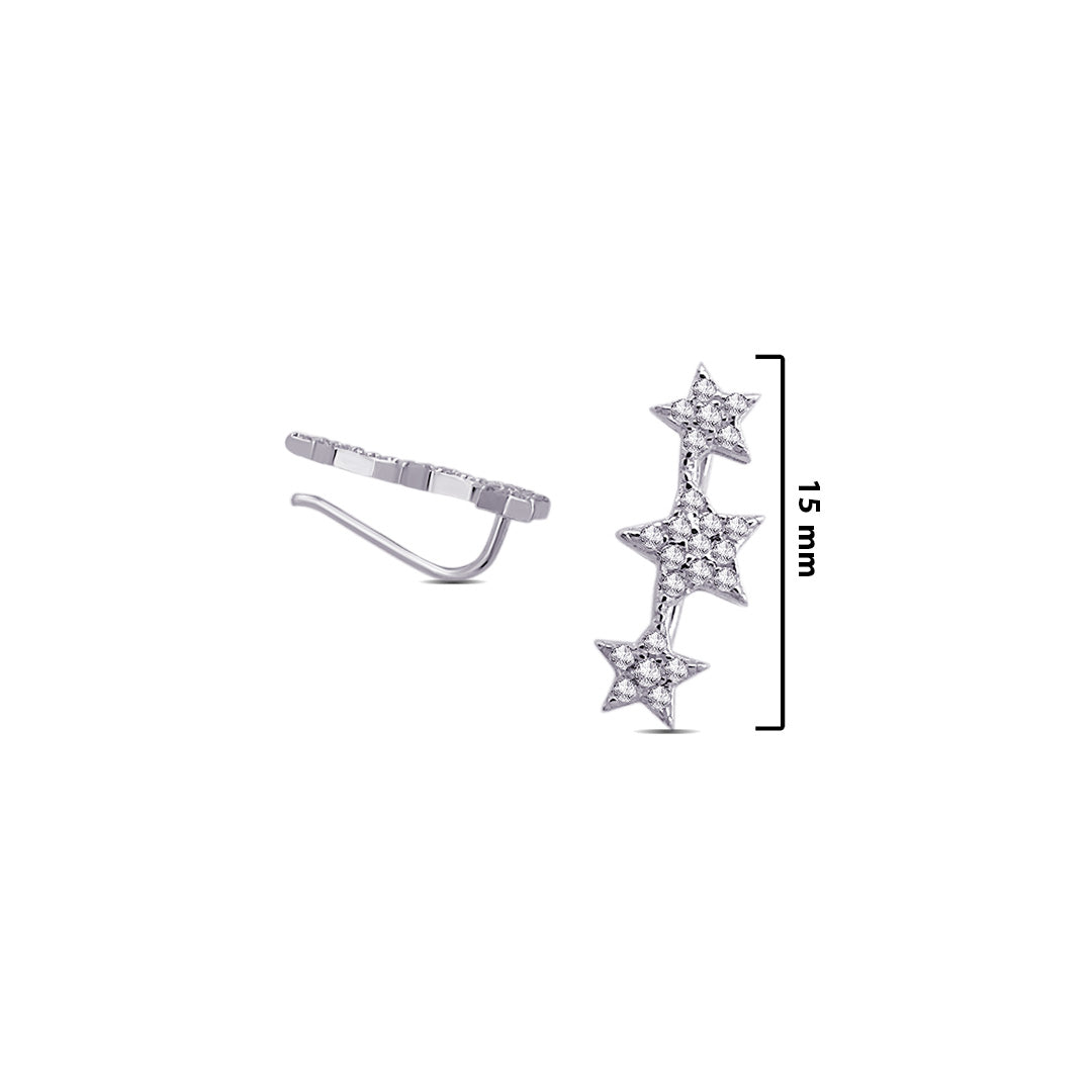 three stars climber earring.