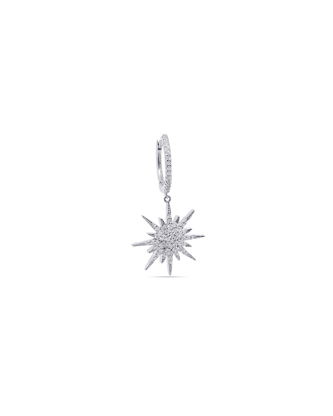 Dangling star earrings.