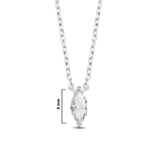 8mm marquise shape CZ necklace.