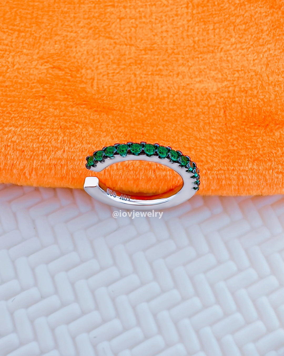 color CZ one line earcuff.