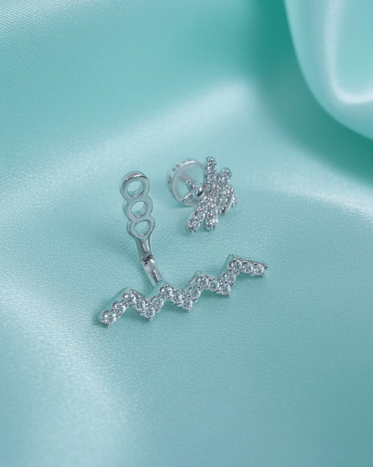 back to front Bee pair of earrings.