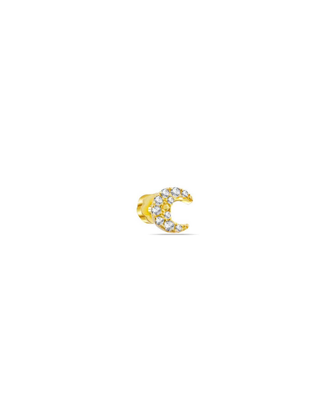 5mm CZ creascent shape piercing flatback.