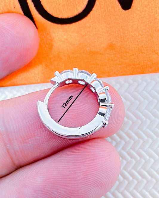 12mm luxury diamond style hoops earrings.