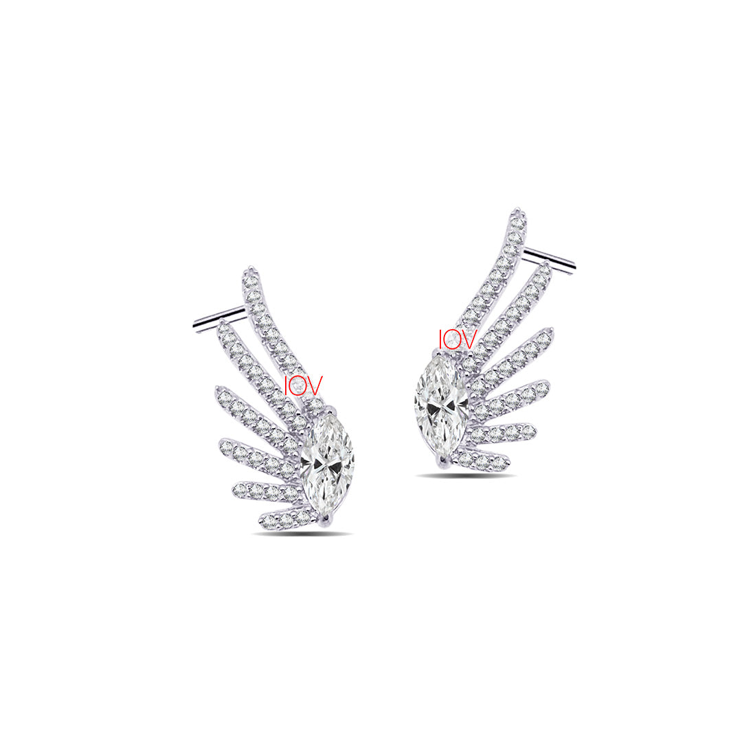 wings stud earrings.