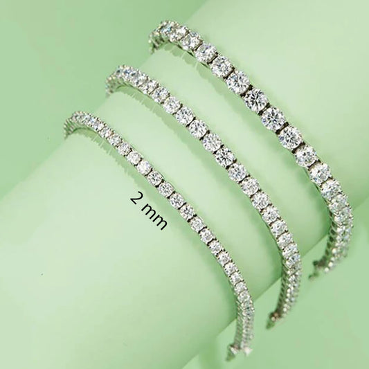 sterling silver tennis bracelets.