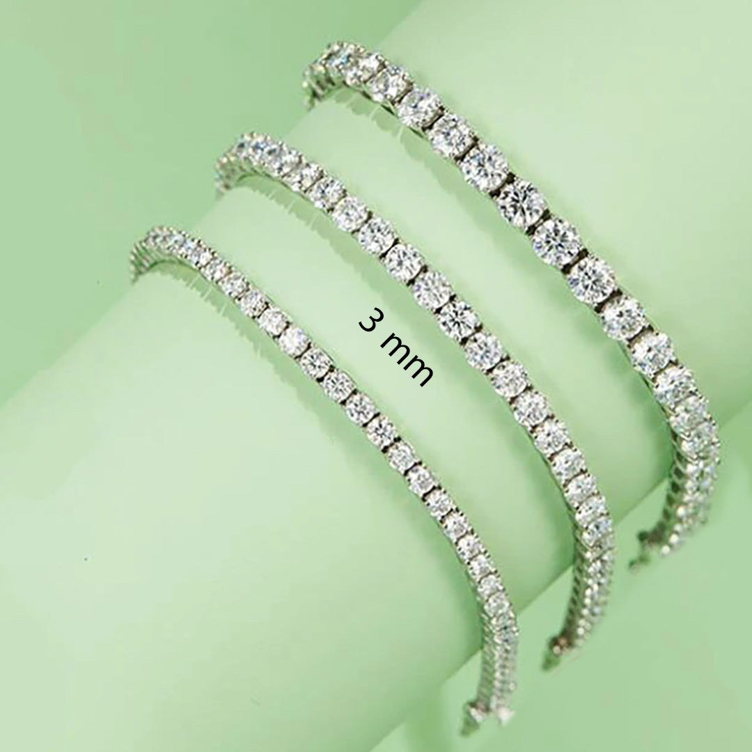 sterling silver tennis bracelets.