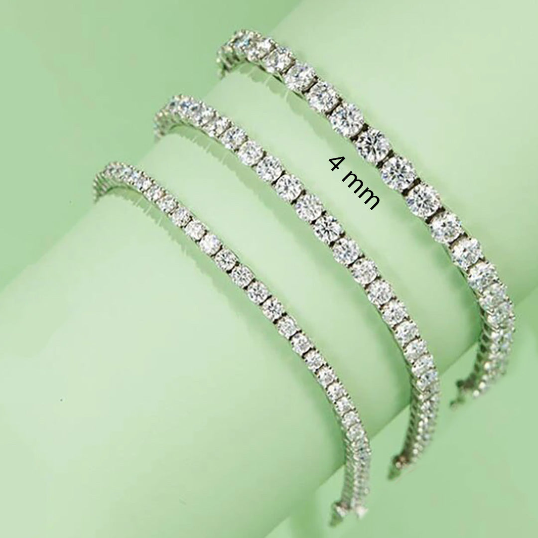 sterling silver tennis bracelets.