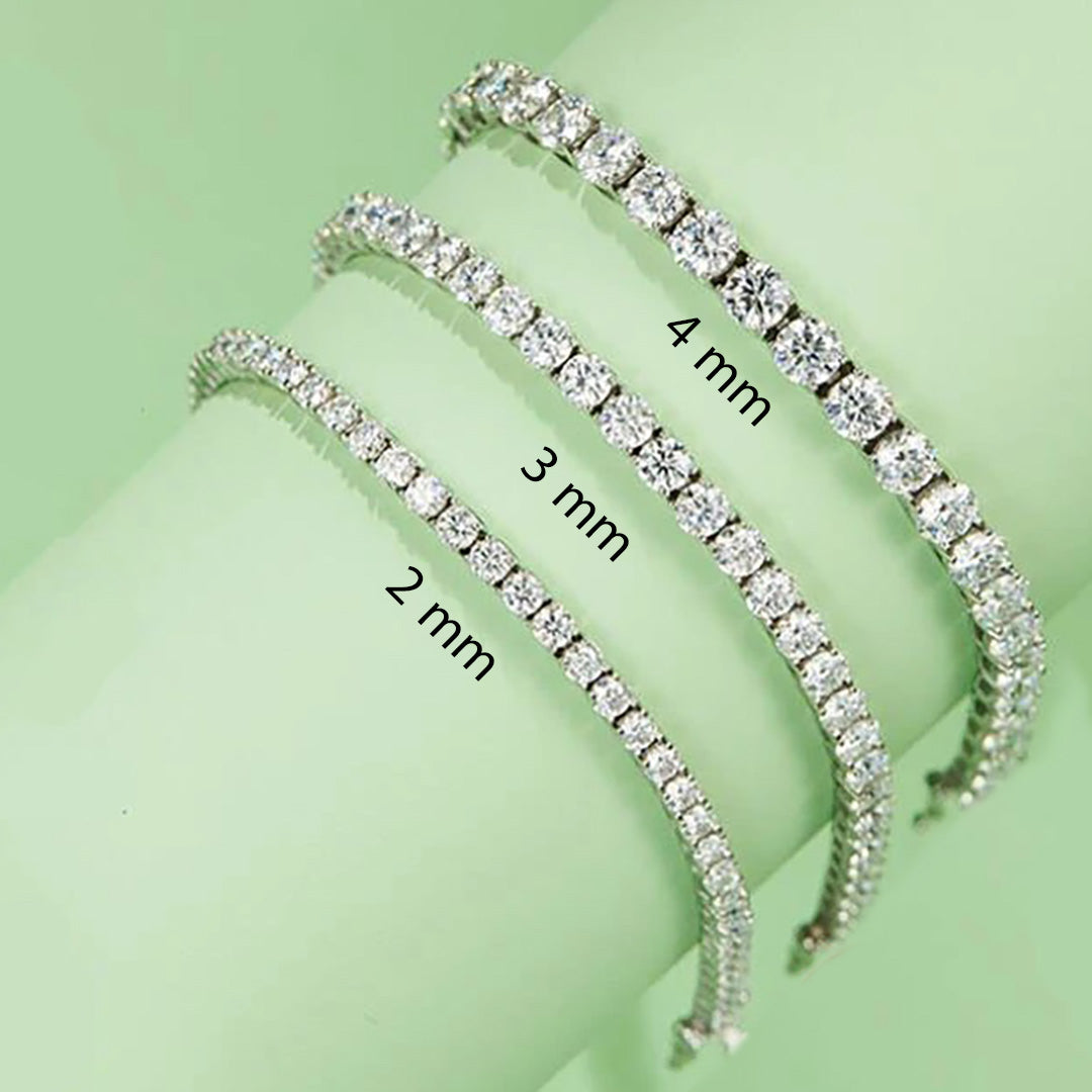 sterling silver tennis bracelets.