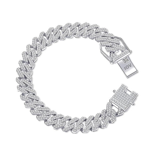 CZ cuban link bracelet.