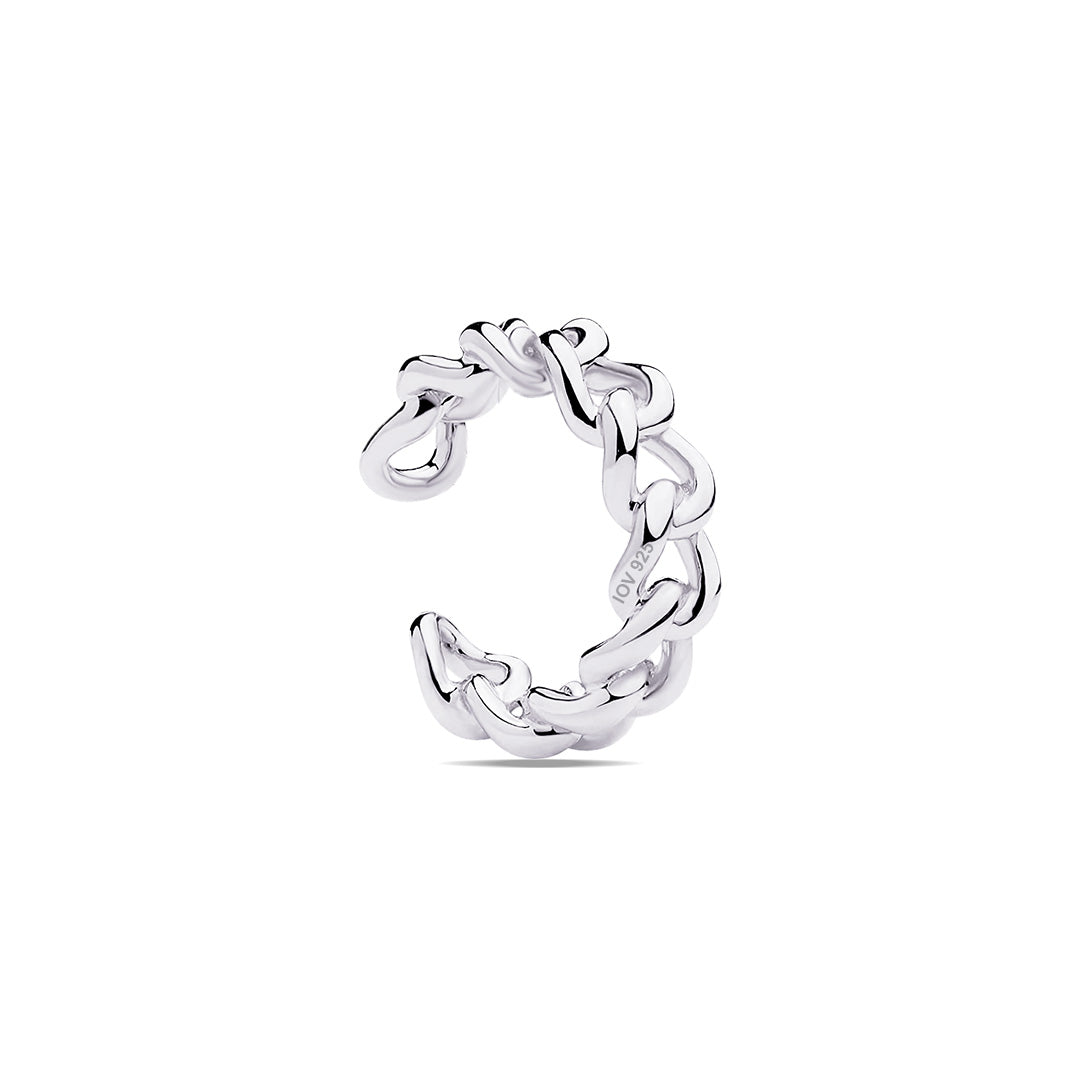 curb chain plain earcuff.