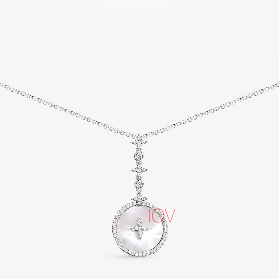 mother of peal star necklace.